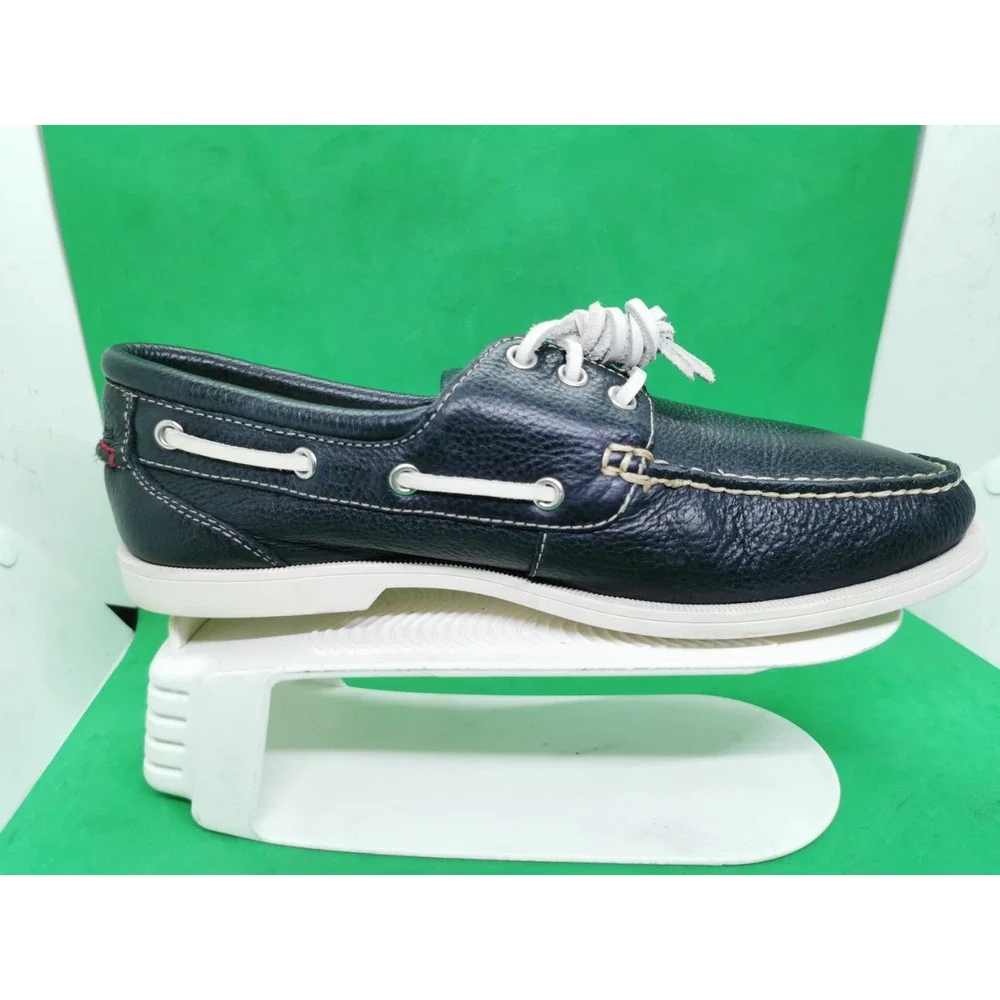 Rare Cole Haan Men's Size 10.5M Navy Blue Leather Causal Slip On Boat Shoes